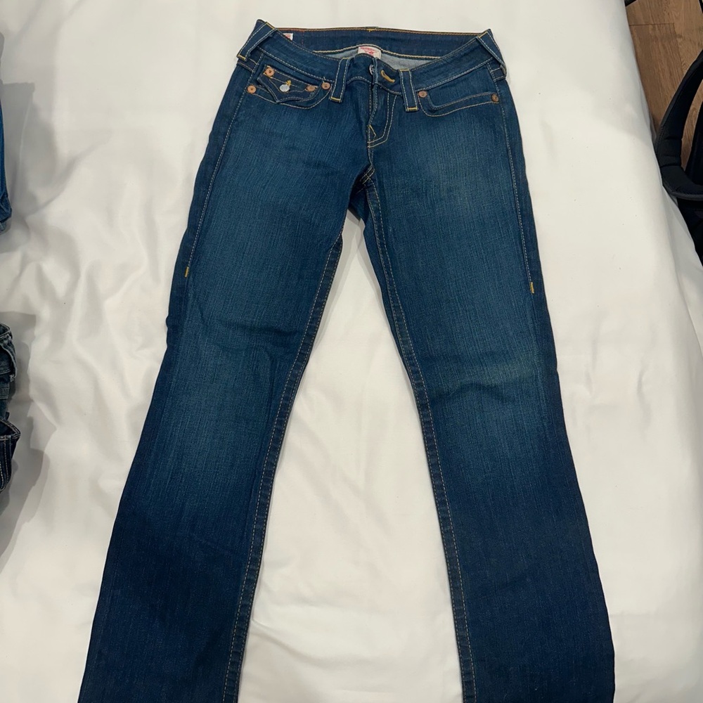 True Religion Dark Blue Straight Leg Jeans